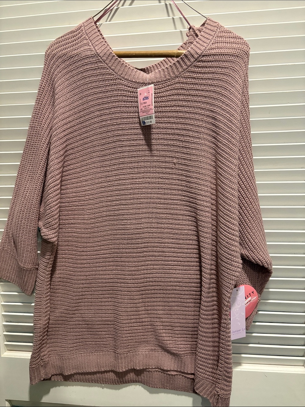 Women's Oversized Knit Sweater - Dusty Rose